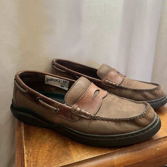 Bass Oxford Dress Shoe Loafer Mens Size 10.5 M Brown Slip On Boat Driving Casual - Picture 12 of 12